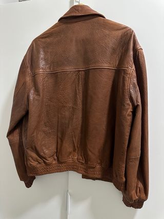 Cazadora Piel Zara Marrón