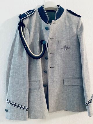 Traje Comunión Niño Gris y Azul