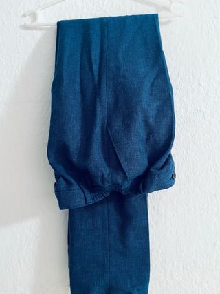 Traje Comunión Niño Gris y Azul