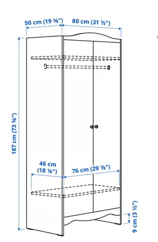 Armario blanco de madera