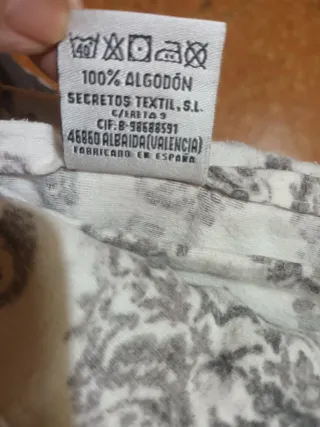 Juego Sábanas Don Algodón Gris/Blanco