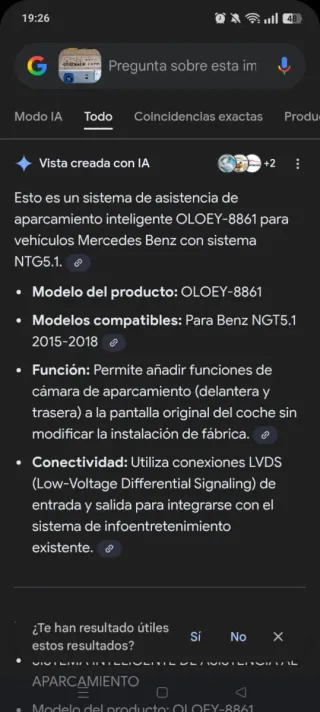 Kit Cámara Marcha Atrás Mercedes NGT5.1