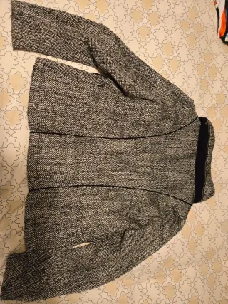 Chaqueta Areline París Tweed Negra y Gris