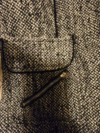 Chaqueta Areline París Tweed Negra y Gris