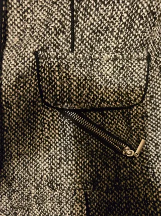 Chaqueta Areline París Tweed Negra y Gris