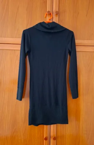 Jersey largo cuello alto negro