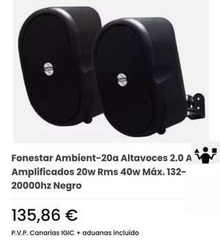 Fonestar Ambient-20a Altavoces 2.0 Auto Amplificad