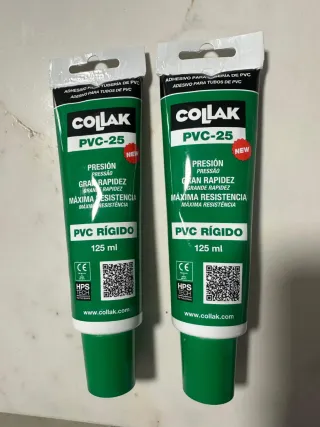 2 x Collak PVC-25 Adhesivo Tubería PVC 125ml