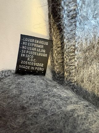 Bufanda de alpaca gris Camargo