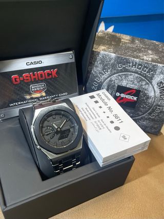 Casio G-Shock GA2100 CasiOak Plata y Negro