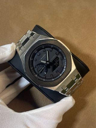 Casio G-Shock GA2100 CasiOak Plata y Negro