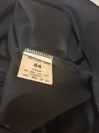 Vestido ceremonia MARIA DE CANO negro/blanco