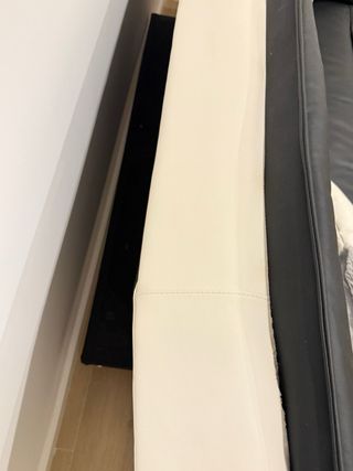 Sofá Cama Negro y Blanco Piel Sintética GRATIS