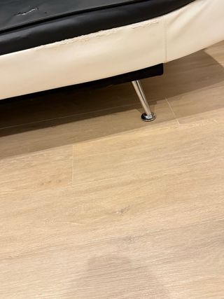 Sofá Cama Negro y Blanco Piel Sintética GRATIS