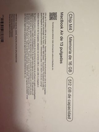 MacBook Air Gris M4 13 16GB 512GB