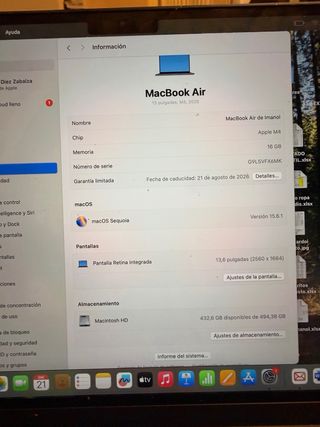 MacBook Air Gris M4 13 16GB 512GB