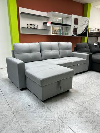 Sofá cama chaise longue con arcón NUEVO