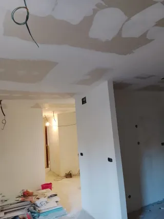 Pladur techos y tabiques con lana de roca pintura