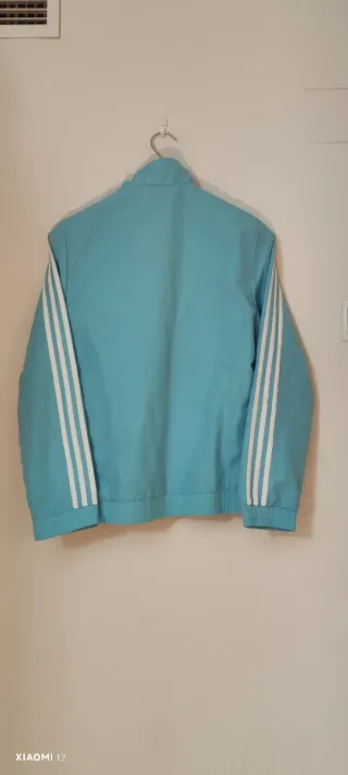 Campera Adidas Azul y Blanca