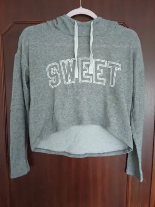 Camisola SWEET cinza e branca