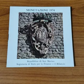 Serie Monete Divisionali Lire San Marino anno 1974
