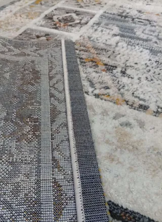 Alfombra Diseño Árabe Beige y Gris