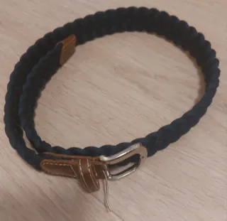 Cinturone intrecciato per bambini blu e marrone