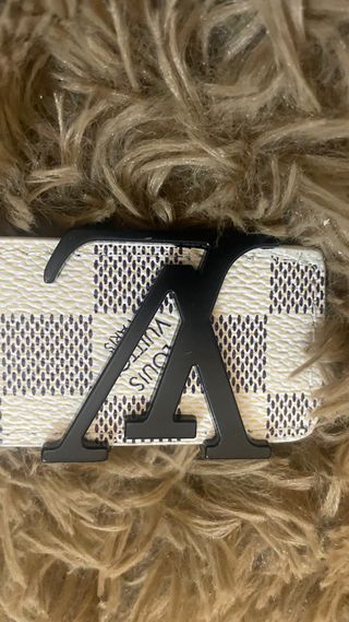 Cintura Louis Vuitton in pelle bianca e nera