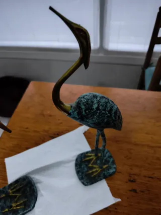 Figuras decorativas de grullas