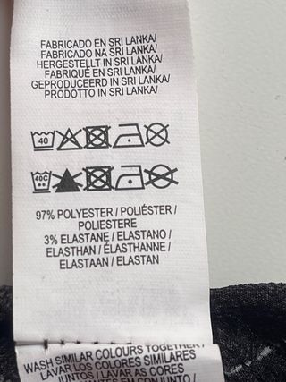 Vestido camisero negro floral blanco Primark