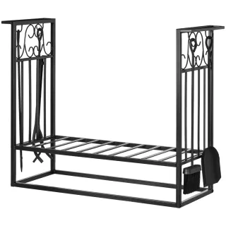 Estante Leña Chimenea 75x30x60 cm