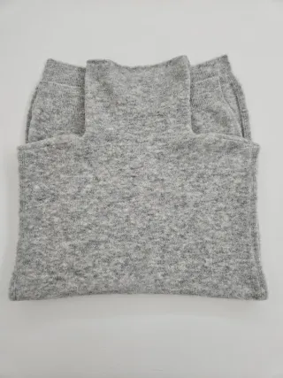 Poncho collo alto grigio taglia unica