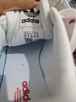 Zapatillas Adidas Court Tourino Blancas y Rojas