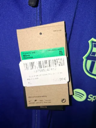 Chándal Nike FC Barcelona Azul y Gris