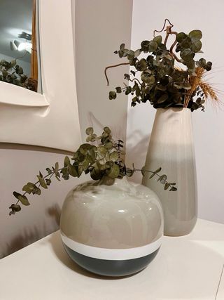 Juego de 2 jarrones modernos cerámica