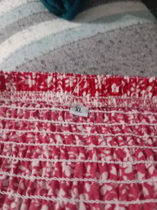 Falda larga verano flores cintura elástica