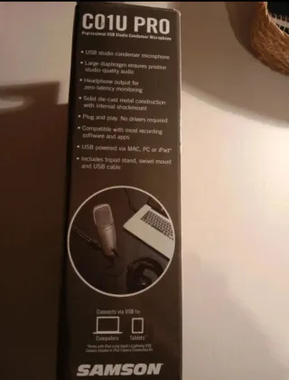 Micrófono Samson C01U PRO USB Condensador