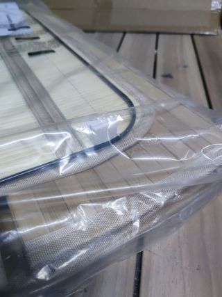 Cesta de ropa de bambú 100L SONGMICS 2 compartimentos Tapa Asas Bolsa extraíble