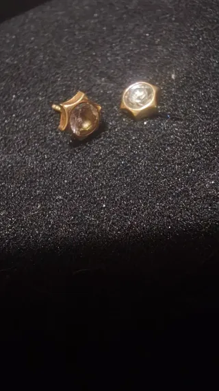 Pendientes oro 18k con circonita