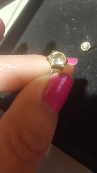 Pendientes oro 18k con circonita