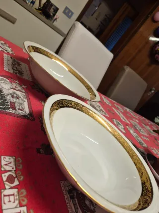 Set 2 Ciotole Vintage Porcellana Oro