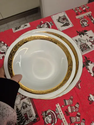 Set 2 Ciotole Vintage Porcellana Oro