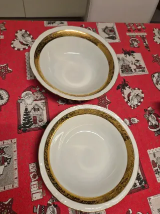 Set 2 Ciotole Vintage Porcellana Oro