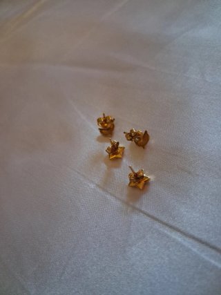 Pendientes Oro 18K, Delfines y Estrellas
