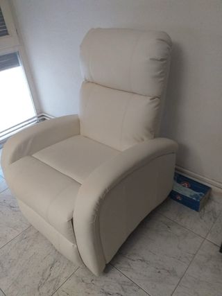 Sillón masaje reclinable blanco