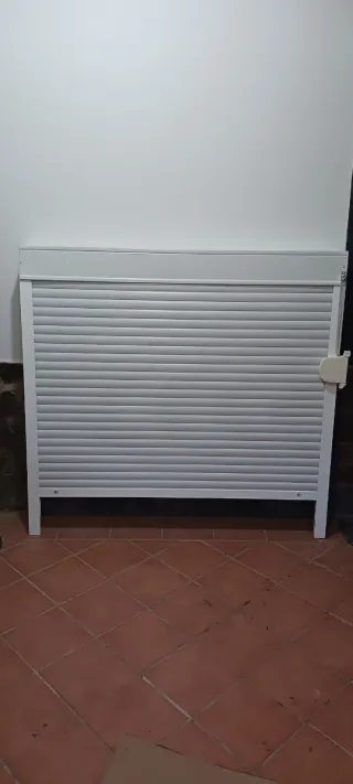 Persianas enrollables de aluminio blanco