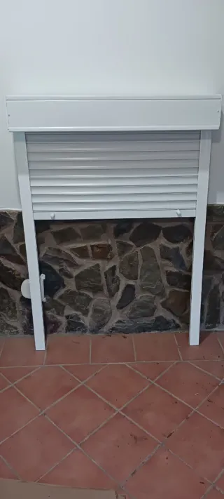 Persianas enrollables de aluminio blanco