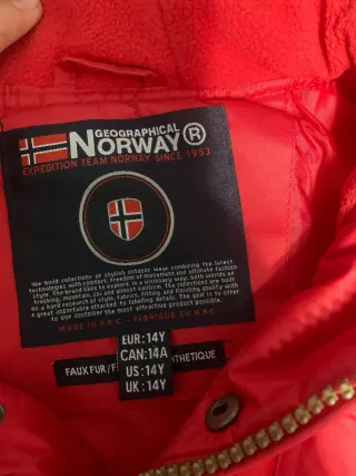 Abrigo Cazadora Norway Rojo