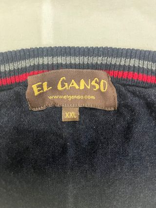 Jersey El Ganso Rombo Azul Marino y Rojo Talla XXL