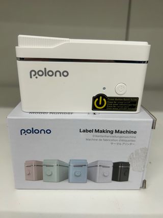 Etiquetadora Polono Mini Beige/Blanca